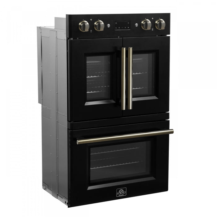 Four mural electrique double Asti 30 pouces, noir, 7,36 pi³ - FBOEL1340-30BLK