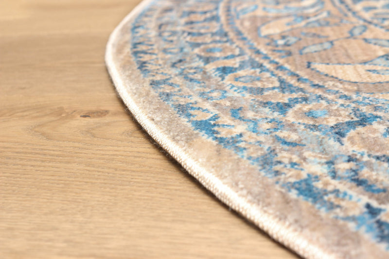 Tapis Traditionnel Ariana 5'0\" x 5'0\" en Bleu