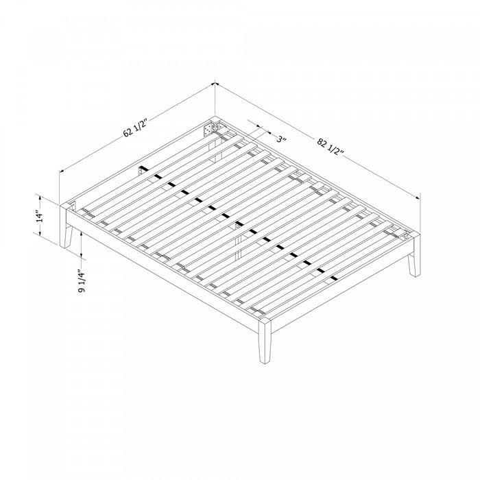 Vito Base De Lit En Bois - Blanc