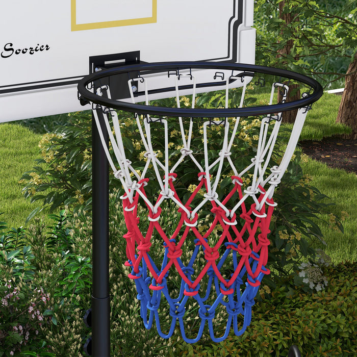 Soozier Cerceau De Basket-ball D'exterieur Avec Roues, Hauteur Reglable