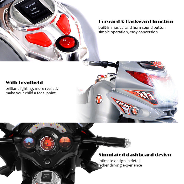 Moto Electrique A 3 Roues Pour Enfants Alimentation Par Batterie 6v Jouet Electronique