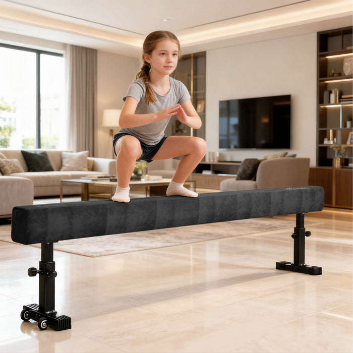Soozier Poutre d'equilibre reglable avec roues pour 6+ ans
