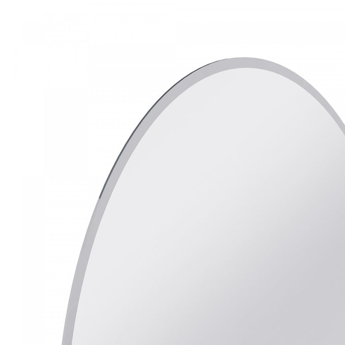 Mortise Miroir Ovale Sans Cadre de 20 Pouces Chrome
