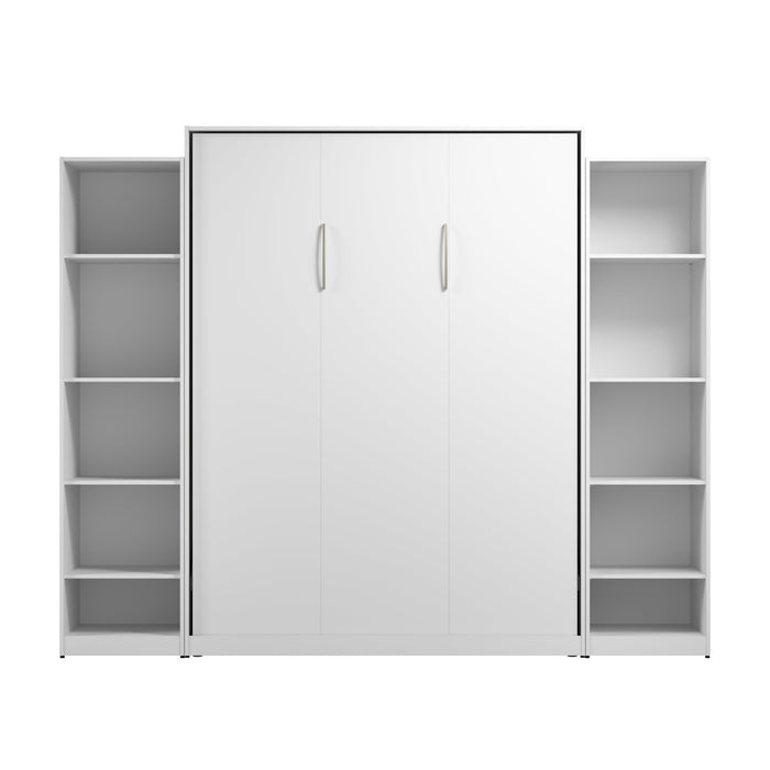 Grand lit escamotable Claremont de Bestar à 10 tablettes - blanc