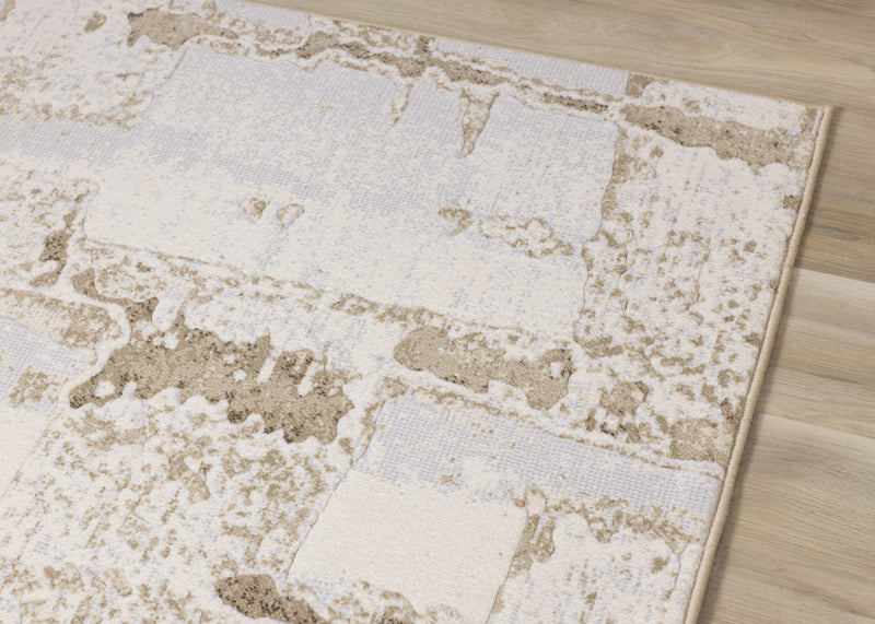 Carpette Isabelle crème à aspect vieilli - 7 pi 10 po x 10 pi 10 po