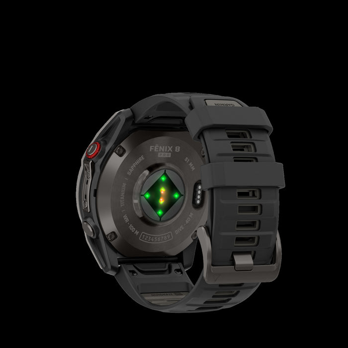 Montre intelligente Garmin Fenix 8 Pro 51 mm Carbon Adventure - Suivi exterieur, autonomie prolongee, navigation par carte, LTE LiveTrack, perte de vitesse de pas, alarme intelligente