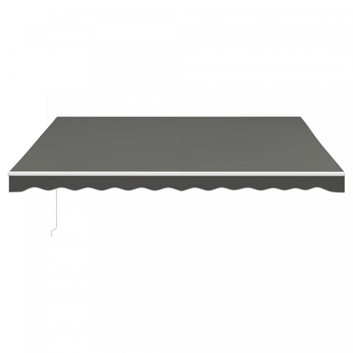 Outsunny Auvent Retractable Electrique 10' X 13' Avec Telecommande, Gris