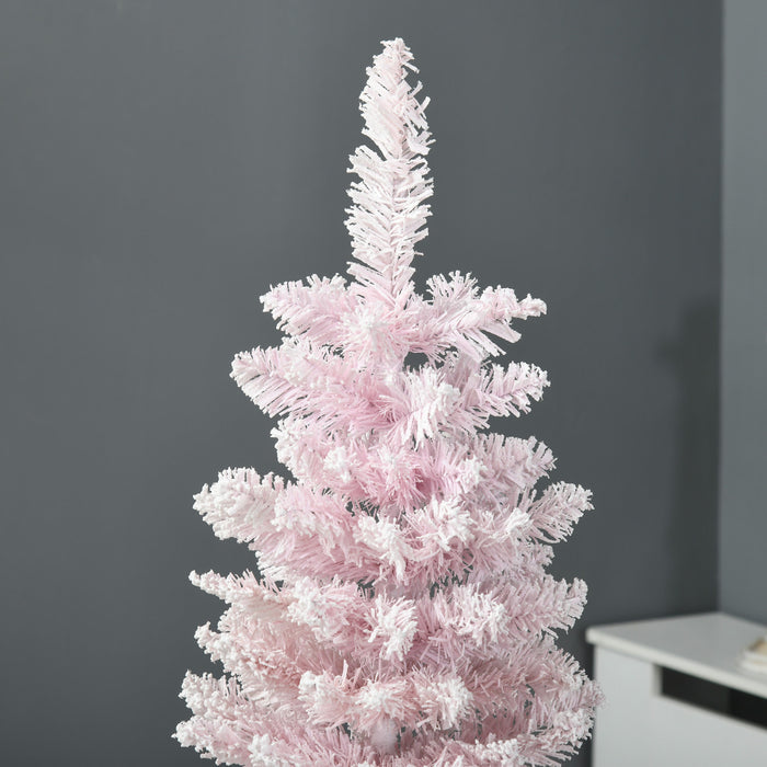 Homcom Arbre De Noel Artificiel Crayon Avec Branches Floquees De Neige