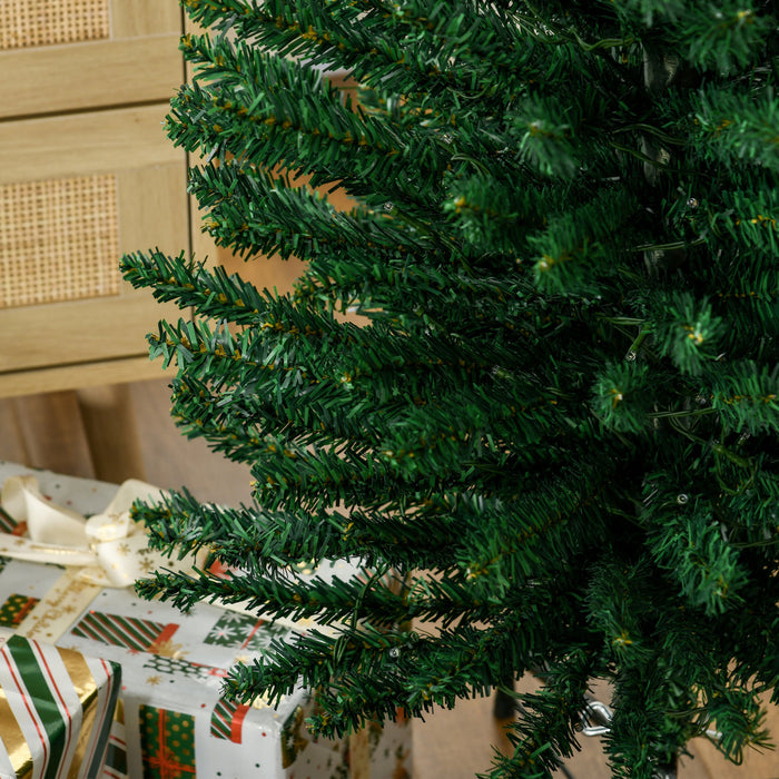 Homcom Arbre De Noel Artificiel De 7,5 Pi Avec Lumieres Led Colorees