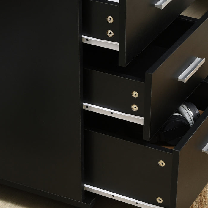 Vinsetto Classeur A 3 Tiroirs Avec Serrure Et Cles Pour Bureau