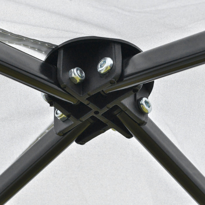 Outsuuny Auvent Escamotable Avec Pieds Inclines, Blanc Et Noir