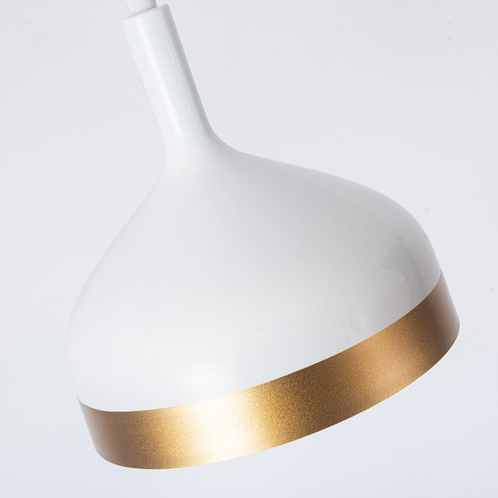 Luminaire pour îlot de la collection Dash - blanc et doré