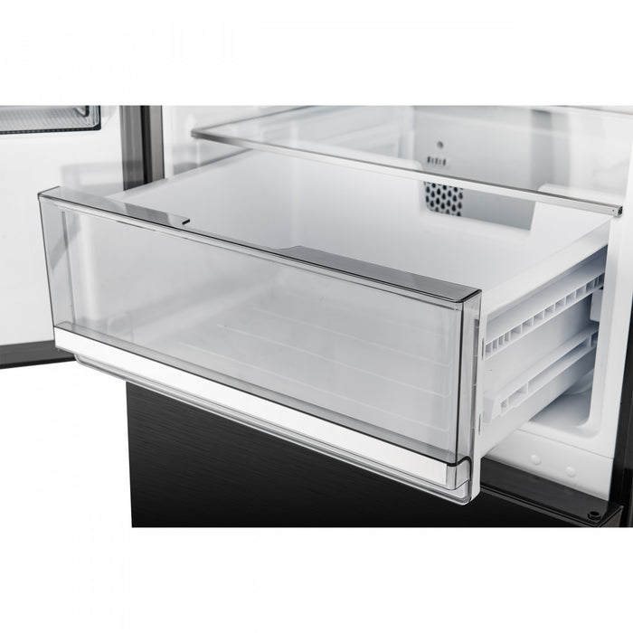 Refrigerateur Custodia de 48 po, 20,6 pi³, avec machine a glacons, noir – FFFFD1766-48BLK