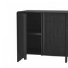 Novara Contemporary 60" Sideboard in Black (4-Door) | Buffet contemporain Novara 60" en noir (4 portes)