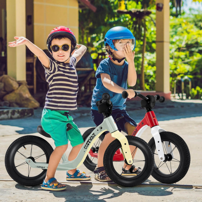 Costway 12 Pouces Magnesium Tout-petit Equilibre Velo Sans Pedale Formation Tout-petit Equilibre Velo Vert