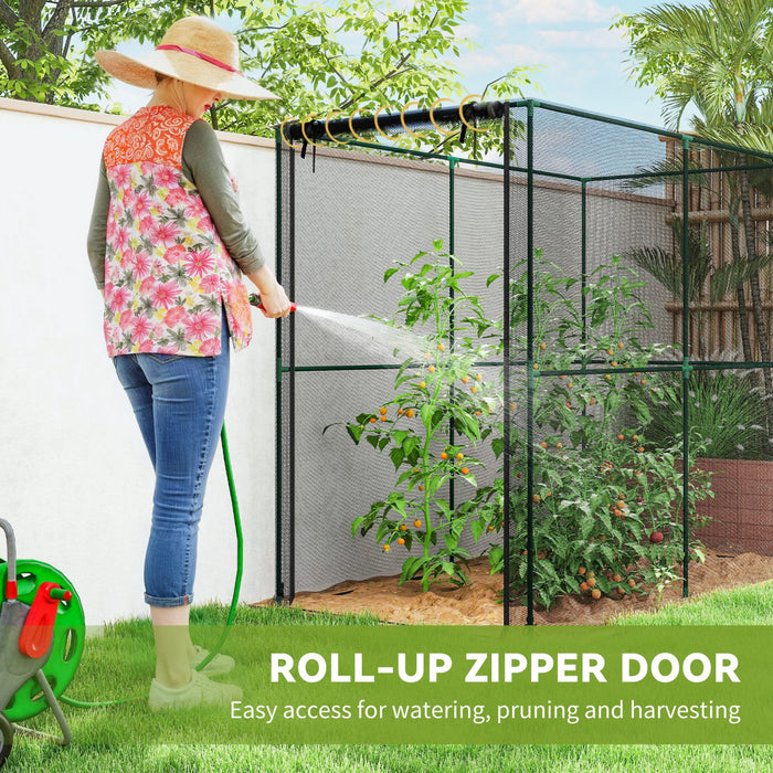 Outsunny Cage de Culture, Grande Tente de Protection pour Plantes, Noir
