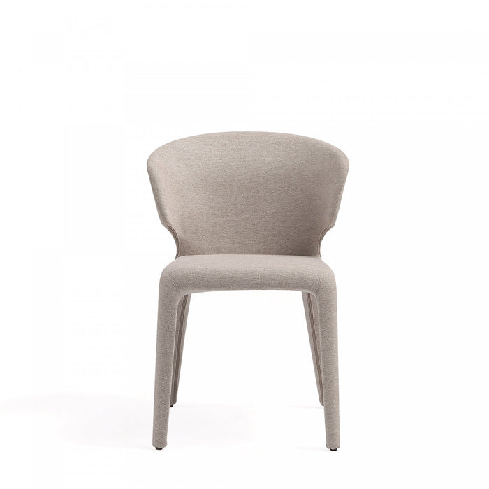 Chaise de salle a manger Conrad style milieu du siecle moderne, rembourree, coloris ble – Lot de 4