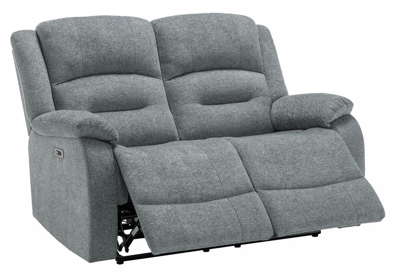 Petit Causeuse Rembourre 2 Places Inclinable Electrique, 50\"L, Port Usb Inclus,Tissu Bleu