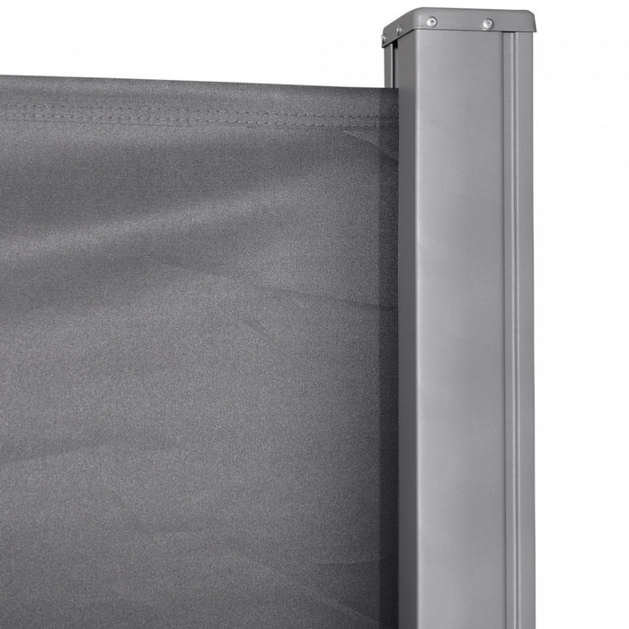 Outsunny 118\"x63\" Auvent Lateral Retractable Ecran D'intimite Pliable, Gris