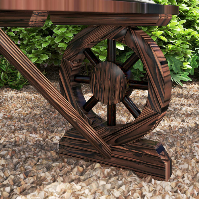 Outsunny Banc D'exterieur Pour 2 Personnes, Banc De Jardin En Bois