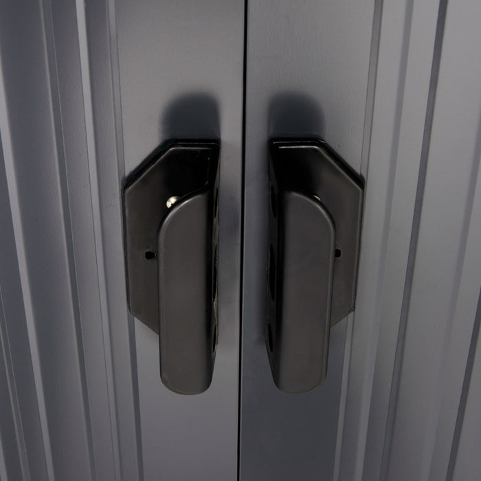 Outsunny Abri De Jardin Avec Portes Coulissantes Et Bouche D'aeration, Noir