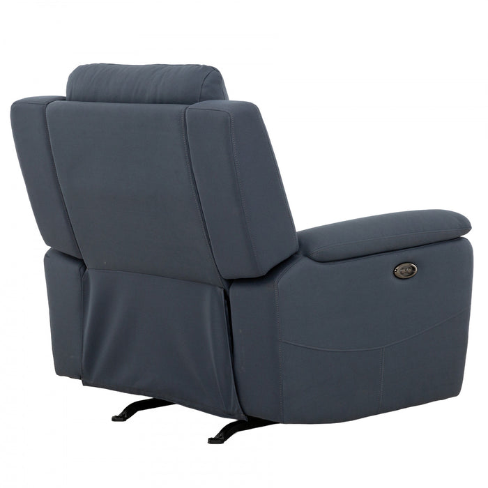 Fauteuil bercant inclinable electrique Sutton de 42 po rembourre - Bleu