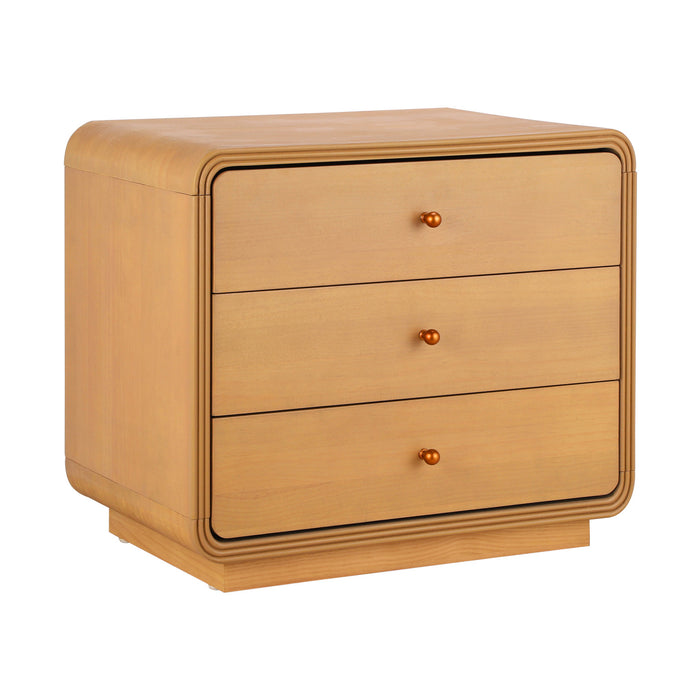Sophia Table de Nuit Moderne avec Rangement et Tiroir, Naturel