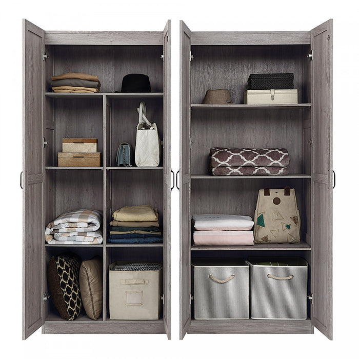 Armoire moderne Hopkins 2 pieces en gris