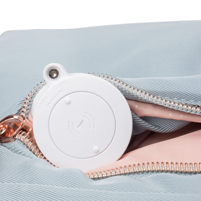 Sac a dos intelligent Swissdigital Design SSD Finder - Modele KATY ROSE avec port de chargement integre - Bleu sarcelle