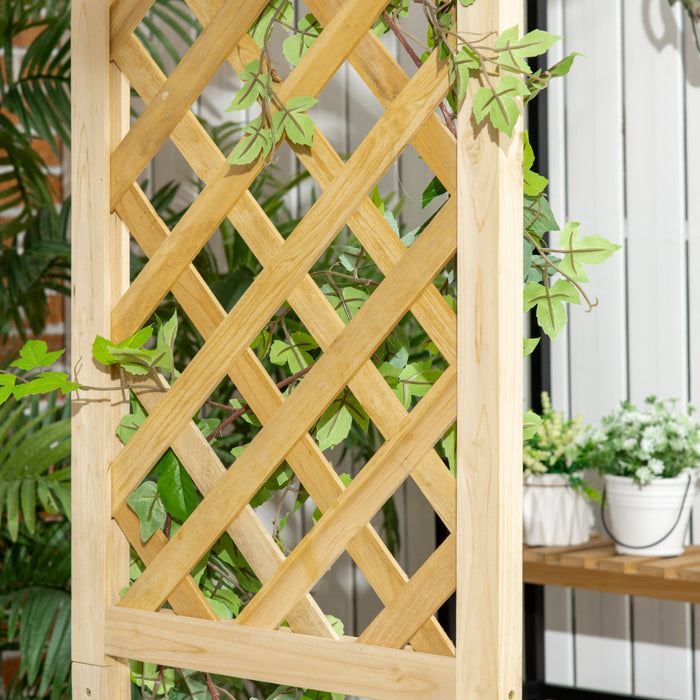 Outsunny Arche De Jardin Avec Banc, Tonnelle De Jardin En Bois Pour Vignes