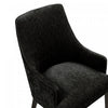 Beever Modern Chenille Wood Armchair in Black | Fauteuil moderne Beever en chenille avec accoudoirs en bois, coloris noir