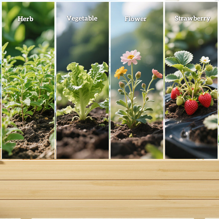 Outsunny Jardiniere Surelevee a 2 Niveaux, Bac a Plantes en Bois, Naturel