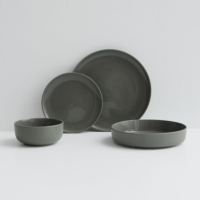 Gaia Assiettes Principales en Gres, Ensemble de 4 (26.5 cm)