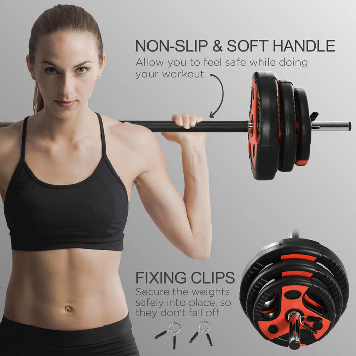 Soozier Ensemble d'halteres reglables de 44 lb pour exercices a domicile