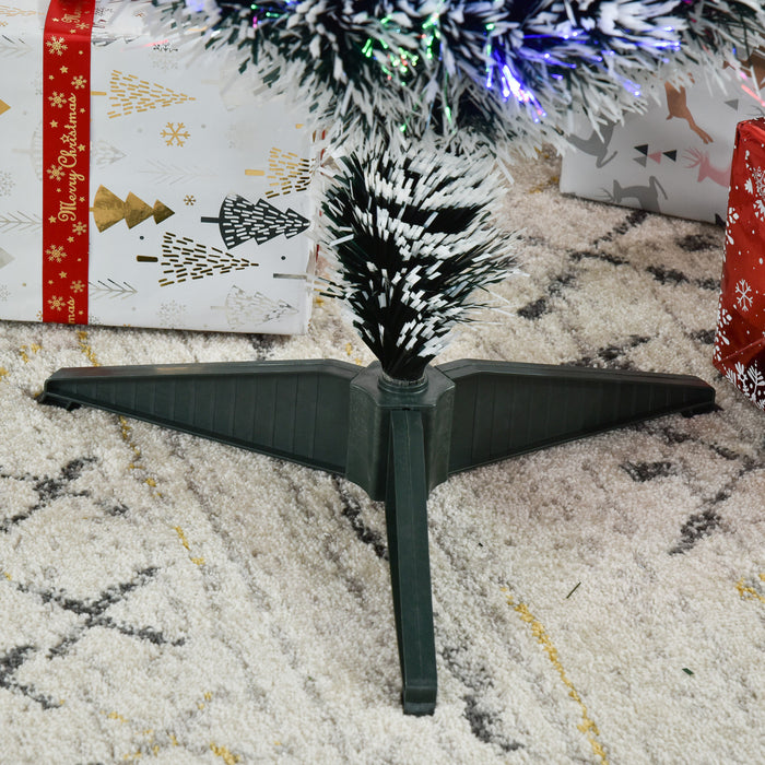 Homcom Arbre De Noel Artificiel En Fibre Optique Pre-illumine De 0.9 M Avec 12 Lumieres Led Et 90 Branches