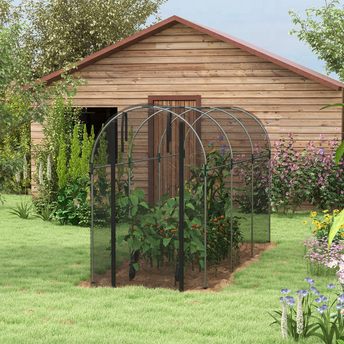 Outsunny Cage De Culture, Tente De Protection Des Plantes De 4' X 12', Noir