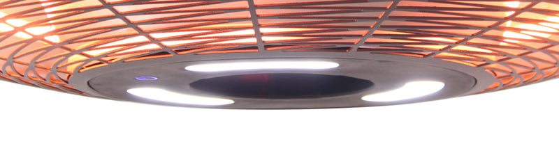 Radiateur de terrasse suspendu électrique à DEL et à infrarouge Energ+ - HEA-21568BLK