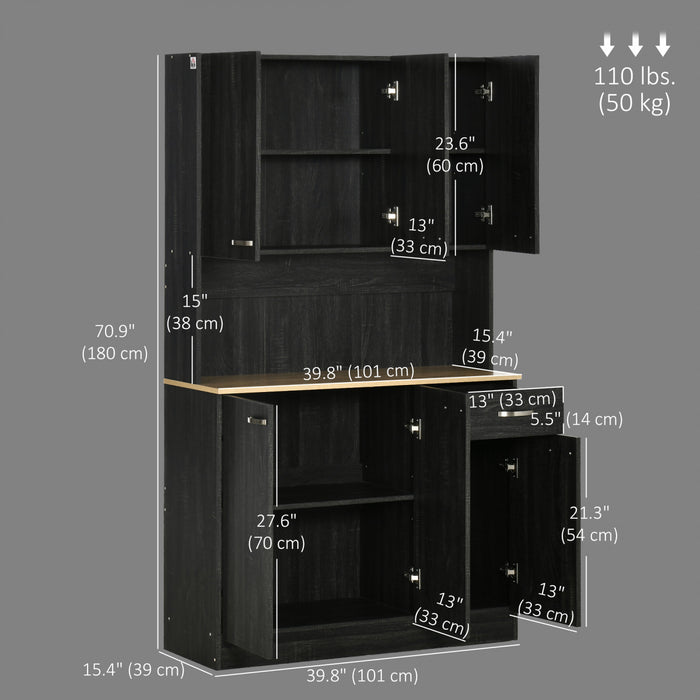 HOMCOM buffet moderne, armoire de cuisine avec placard de rangement