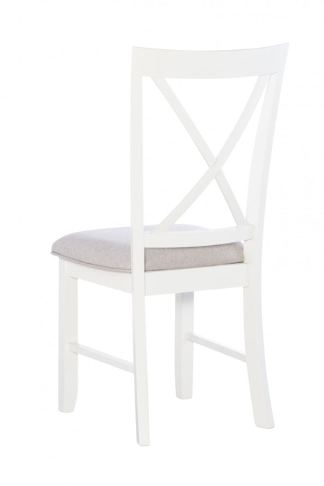 Chaise de salle à manger Jane en tissu gris - ensemble de 2