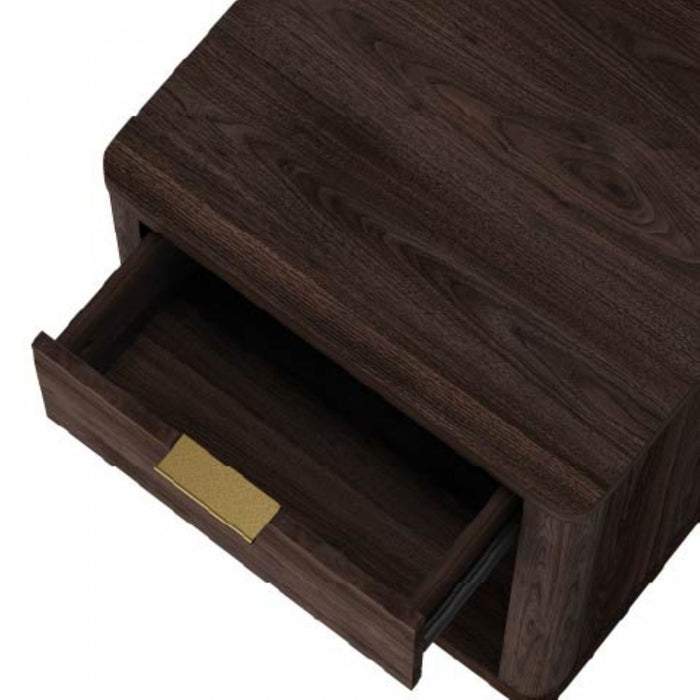 Table de nuit moderne Evelyn 20\" en brun (1 tiroir)