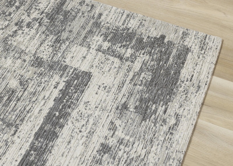 Tapis Kylie bordures gris delave, 5'1\" x 7'7\"