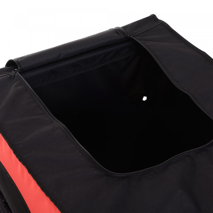 Aosom Bike Cargo Trailer Velo Porte-bagages Chariot Avec Couvercle Noir Rouge