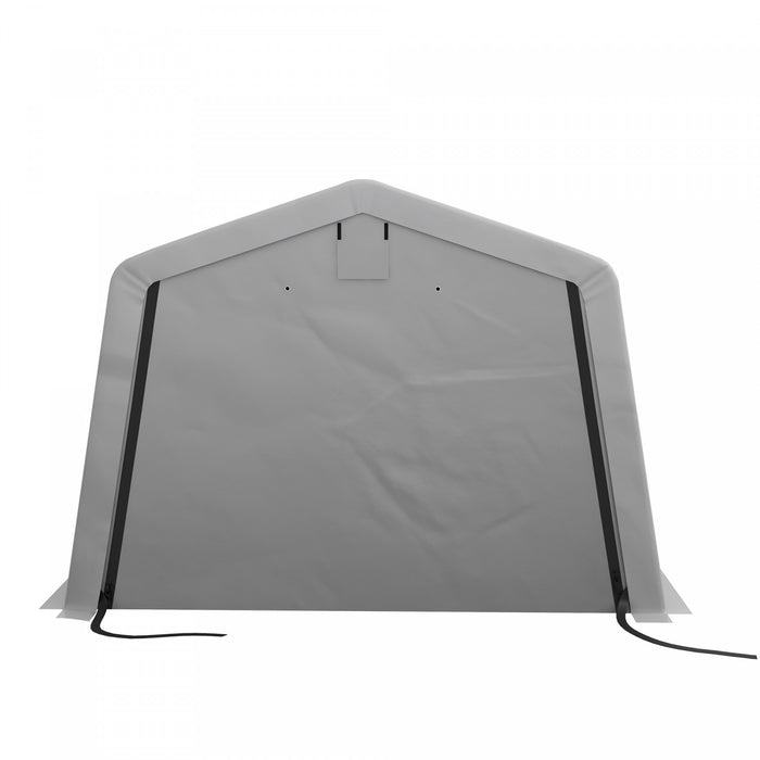 Outsunny 11' X 20' Garage Carport Portable Avec Fenetres De Ventilation, Gris