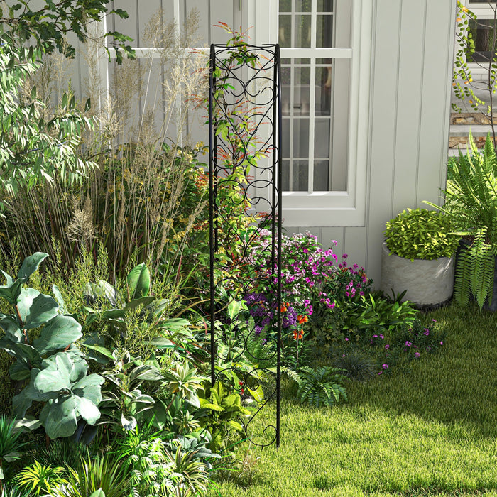 Outsunny Treillis D'arche De Jardin En Acier, Tonnelle De Jardin De 7,5 Pi