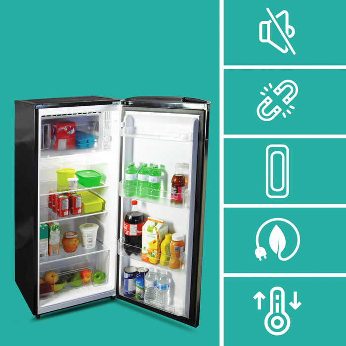 Réfrigérateur compact Koolatron de 6,2 pi3 en acier inoxydable