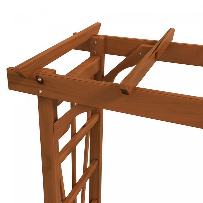 Outsunny Banc En Bois Pour 2 Personnes Pour Plantes Grimpantes, Brun