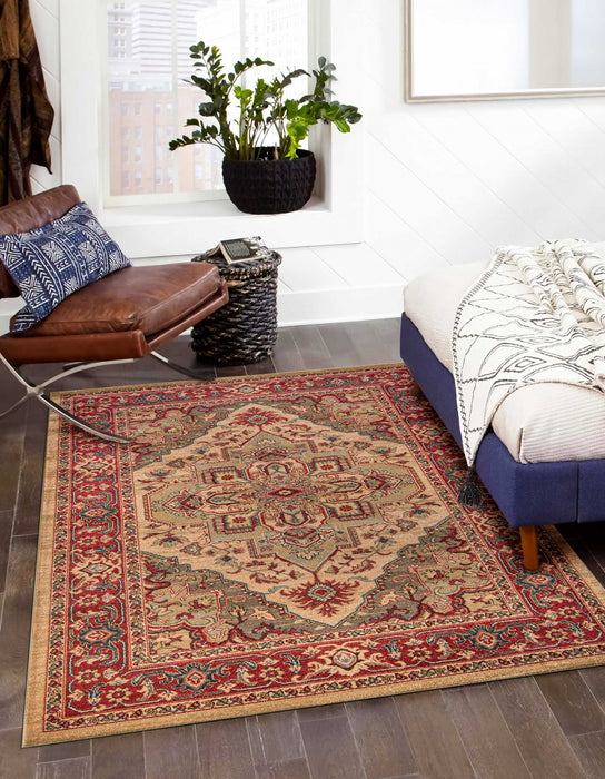 Tapis Traditionnel Lux 3'11\" x 5'7\" en Ivoire
