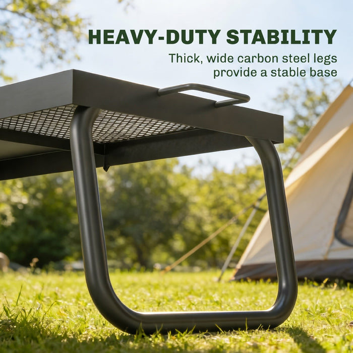 Barbecue pliable pour feu de camp Outsunny, grille portable avec sac de transport, noir