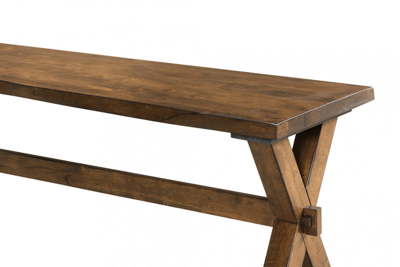 Banc De Salle A Manger Brienne Avec « Bord Naturel » En Chene Brun