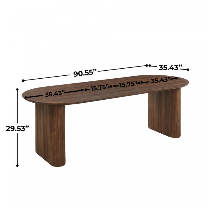 Table a manger extensible Lucas, finition noyer